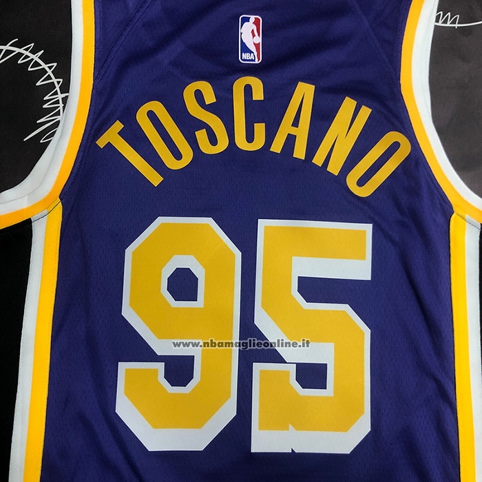 Maglia Los Angeles Lakers Juan Toscano-Anderson #95 Statement 2020-21 Viola